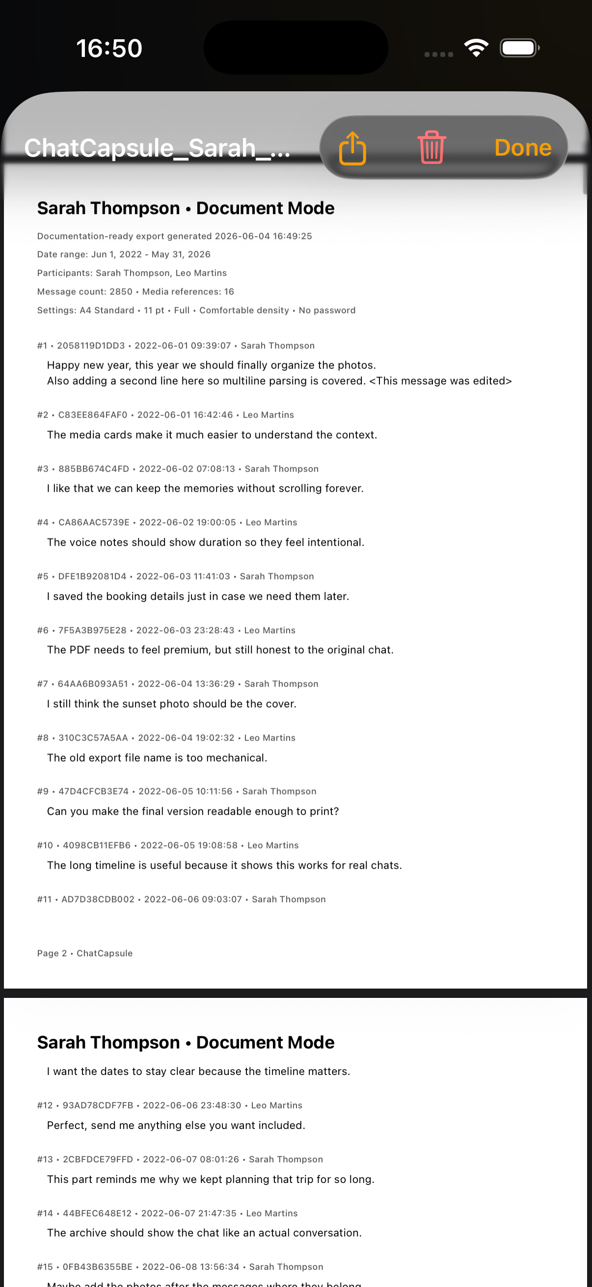 Document mode PDF preview